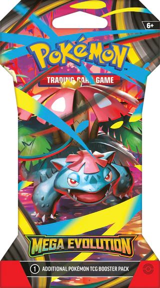 Pokémon TCG: Mega Evolution - Sleeved Booster Pack Individual - Inglés - Cherisaur Store