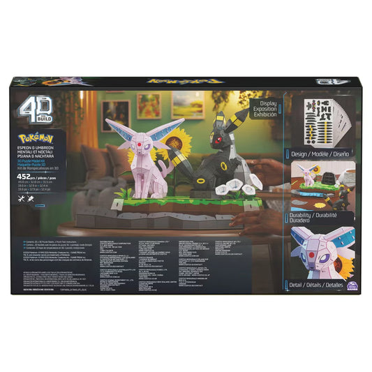 4D Build - Pokemon Espeon & Umbreon 3D Puzzle Kit, 452 pcs - Cherisaur Store