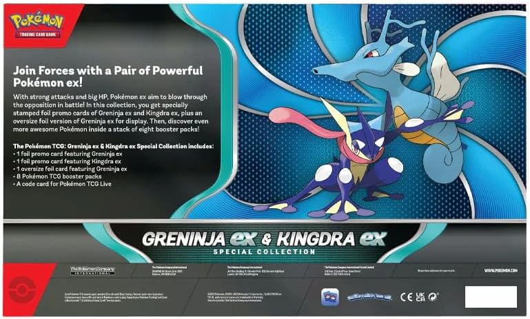 Pokémon TCG: Mega Evolution - Greninja EX & Kingdra EX - Special Collection - Inglés - Cherisaur Store