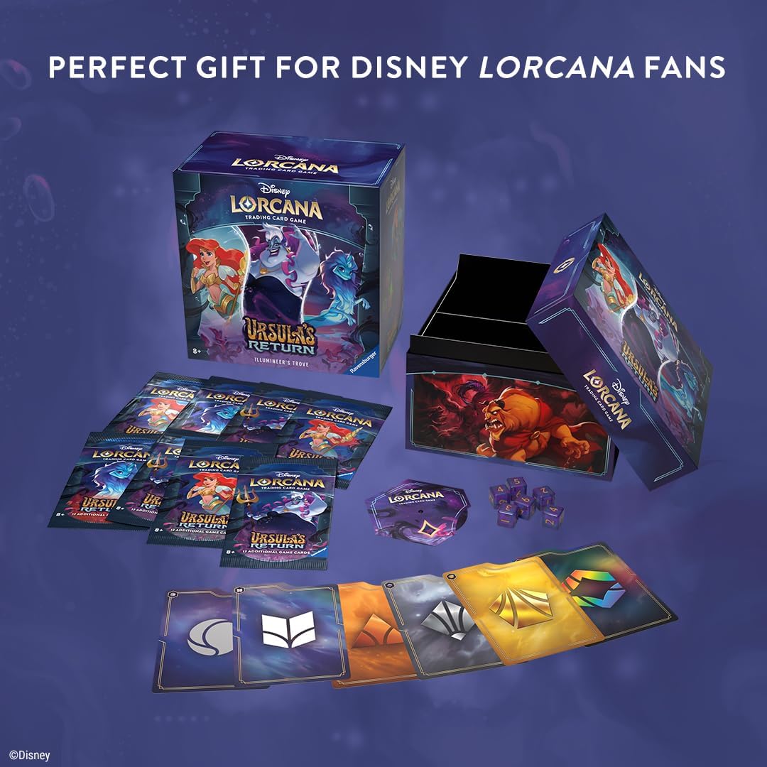 Ravensburger Lorcana TCG: Ursula's Return - Illumineer's Trove (8 sobres + accesorios) - Ingles - Cherisaur Store