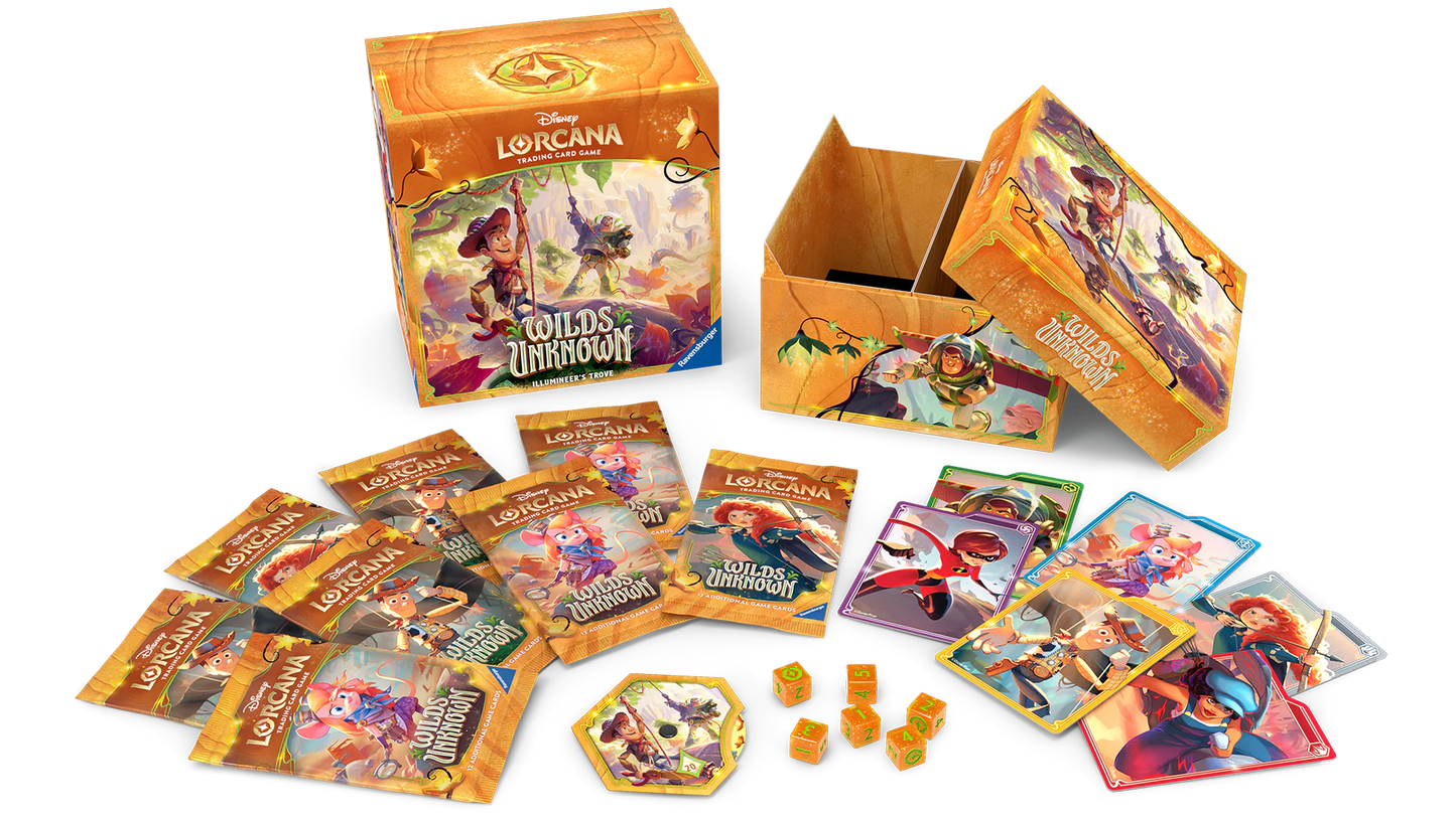Ravensburger Disney Lorcana TCG: Wilds Unknown - Illumineer's Trove (8 sobres + accesorios) - Ingles - Cherisaur Store