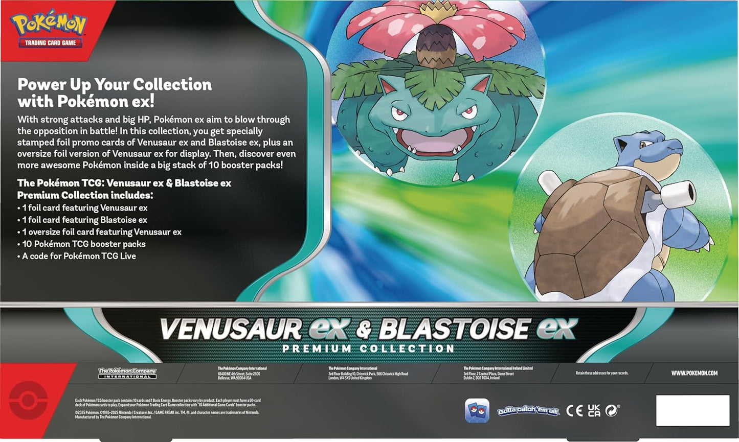 Pokémon TCG: Scarlet & Violet - Venusaur EX & Blastoise EX - Premium Collection - Inglés - Cherisaur Store