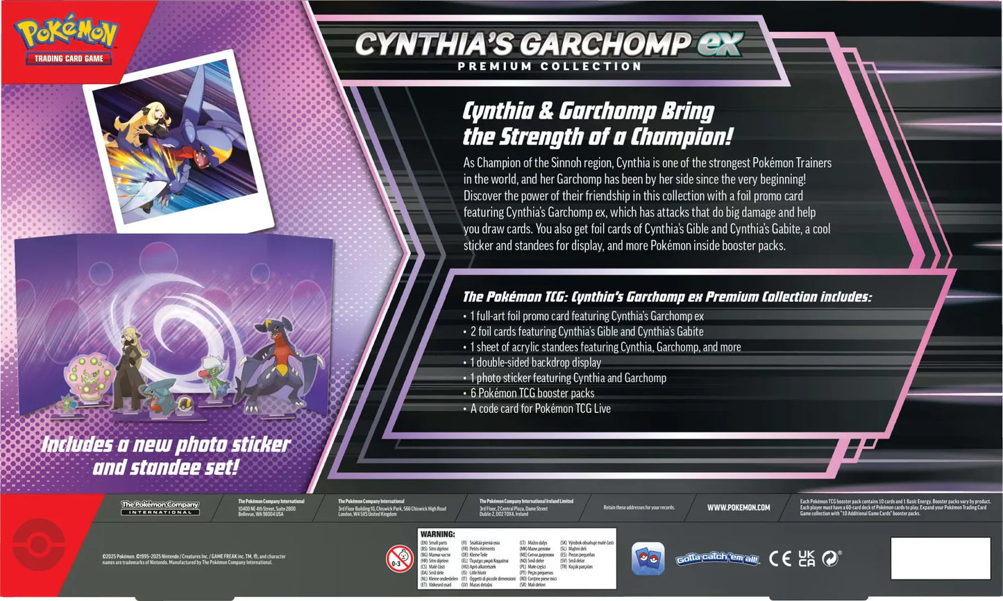 Pokémon TCG: Scarlet & Violet - Cynthia's Garchomp EX Premium Collection - Inglés - Cherisaur Store