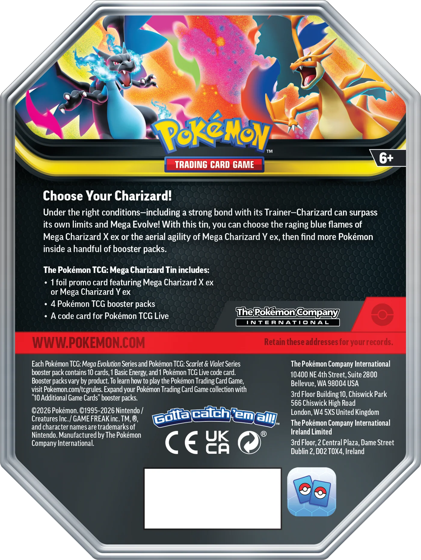 Pokémon TCG: Mega Charizard Tin - Ingles - Cherisaur Store
