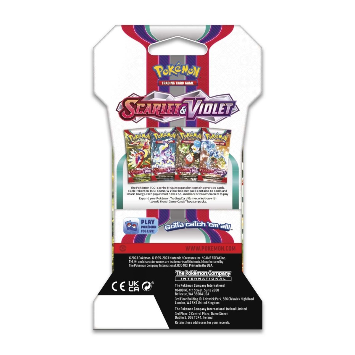 Pokémon TCG: Scarlet & Violet - Base Set - Sleeved Booster Pack - Inglés - Cherisaur Store
