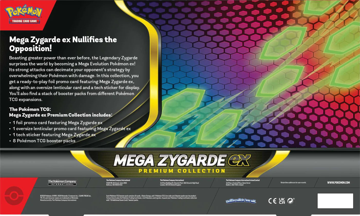 Pokémon TCG: Mega Evolution - Mega Zygarde EX - Premium Collection - Inglés - Cherisaur Store