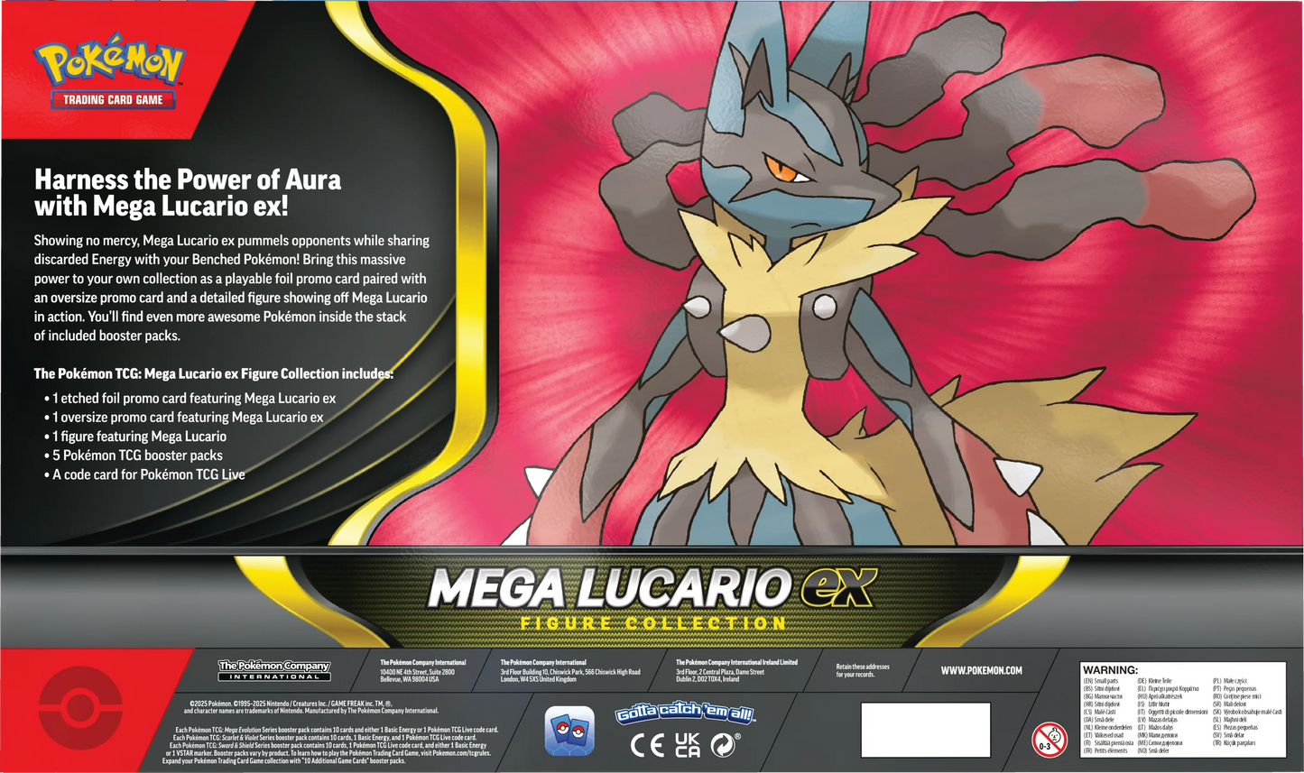 Pokémon TCG: Mega Lucario ex Figure Collection - Ingles - Cherisaur Store