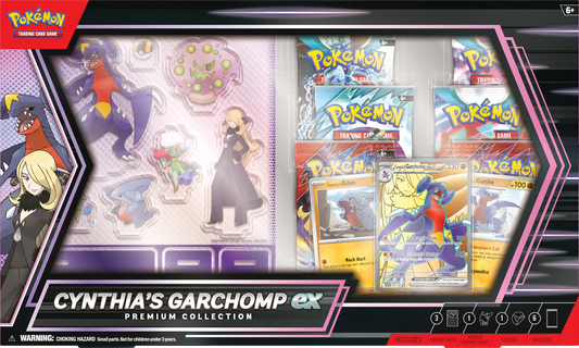Pokémon TCG: Scarlet & Violet - Cynthia's Garchomp EX Premium Collection - Inglés - Cherisaur Store