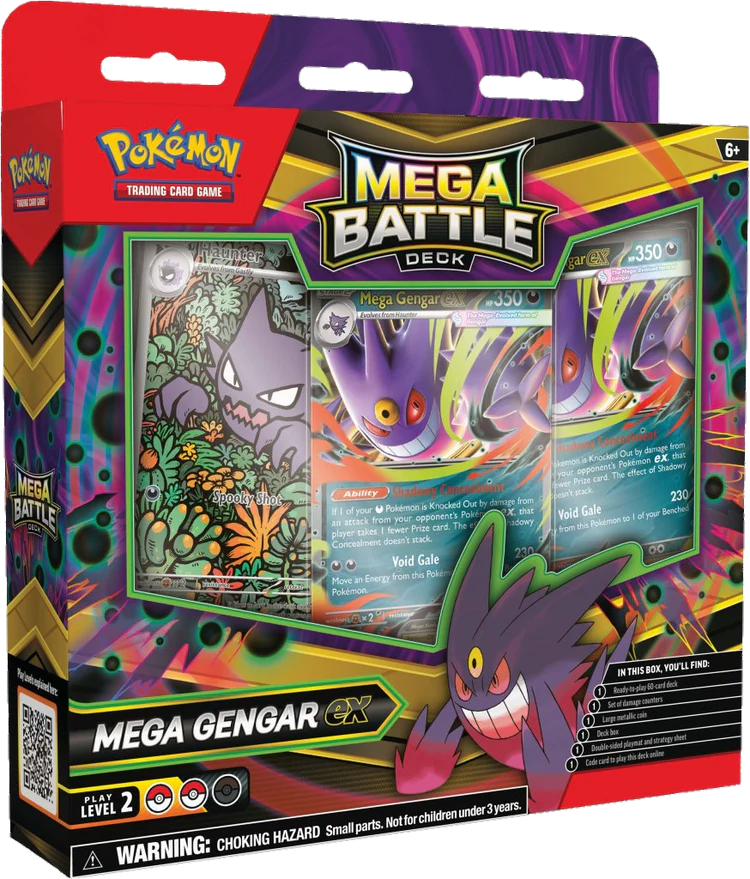 Pokémon TCG: Mega Evolution - Mega Battle Deck - Mega Gengar - Ingles - Cherisaur Store