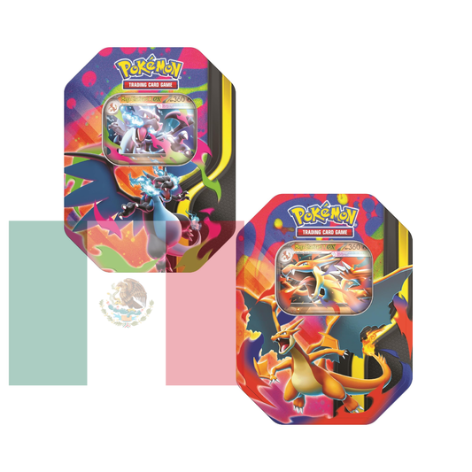 Pokémon JCC: Mega Charizard Tin Par de Modelos - Español - Cherisaur Store