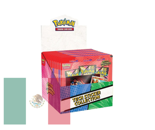 Pokémon JCC: Mega Evolucion - Ascenso Heroico - Sticker Collection Display (12 pzs) - Español - Cherisaur Store