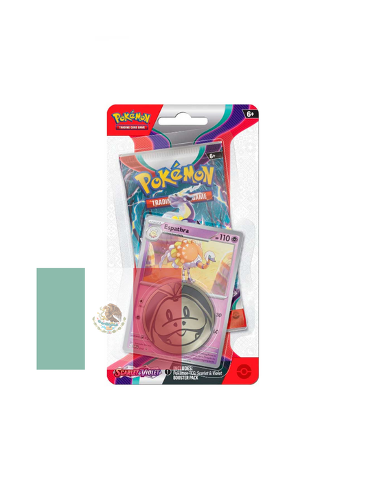 Pokémon JCC: Escalrata & Purpura - Checklane Blister Pack (modelo al azar) - Español - Cherisaur Store