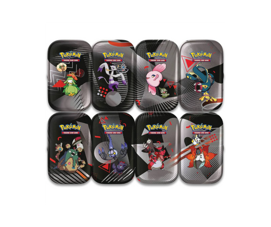Pokémon TCG: Scarlet & Violet - Black Bolt & White Flare - Display de 8 Unova Mini Tins - Inglés - Cherisaur Store