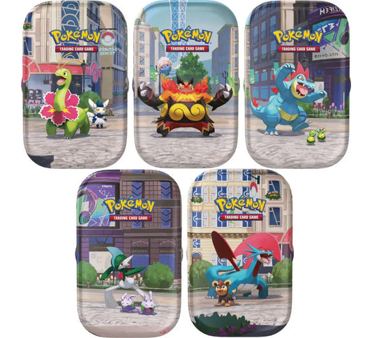 Pokémon TCG: Mega Evolution - Display de 10 Lumious City Mini Tins - Inglés - Cherisaur Store