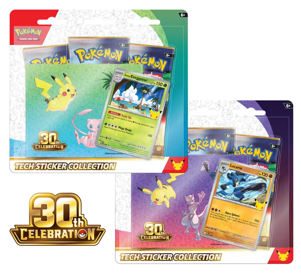 Pokémon TCG: 30th Celebration - Tech Sticker Collection (Modelo Al Azar) - Ingles - Cherisaur Store