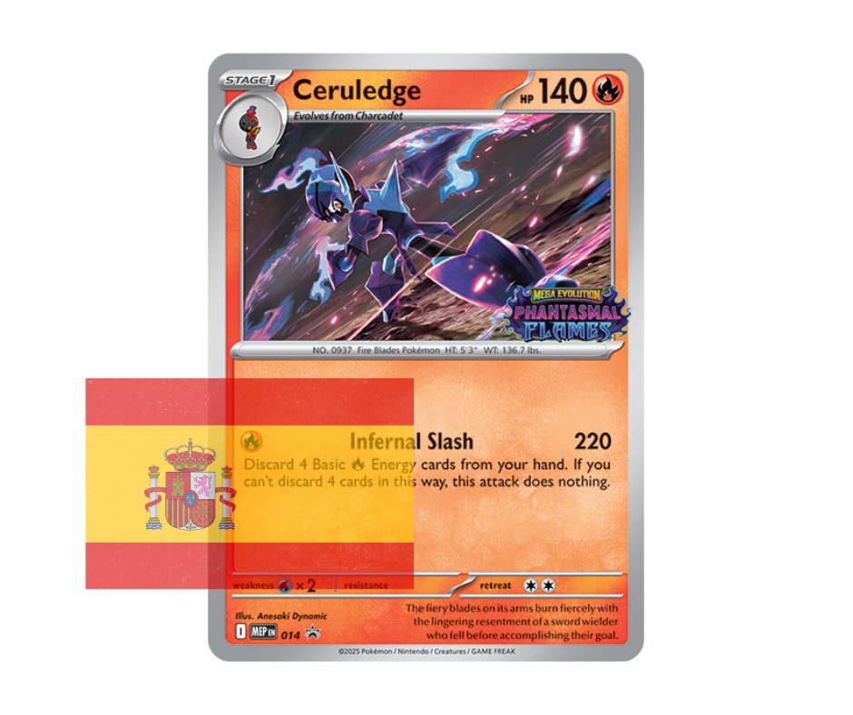 Pokémon JCC: Mega Evolución - Fuegos Fantasmales - Combina y Combate - Español - Cherisaur Store