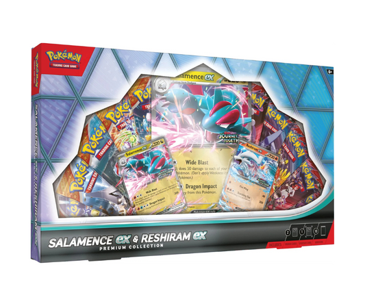 Pokémon TCG: Scarlet & Violet - Salamance EX & Reshiram EX - Premium Collection - Inglés - Cherisaur Store