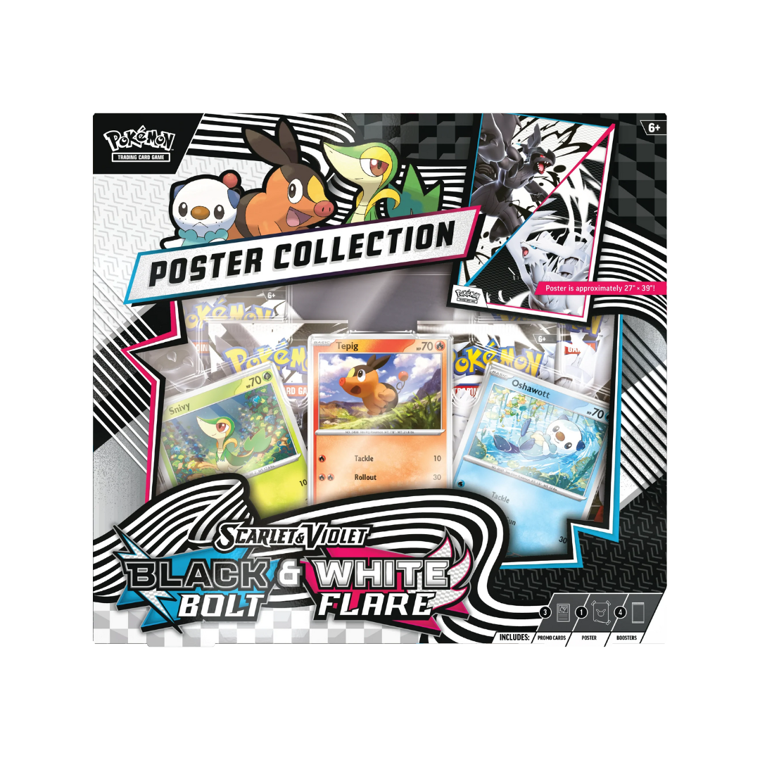 Pokémon TCG: Scarlet & Violet - Black Bolt & White Flare - Unova Poster Collection - Inglés - Cherisaur Store