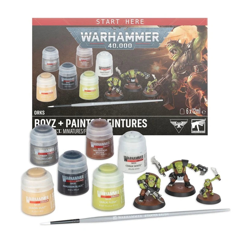 Warhammer 40K - Orks: Boyz + Paints - Cherisaur Store