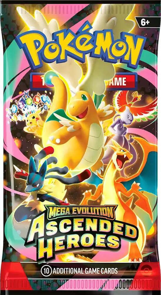 Pokémon TCG: Mega Evolution - Ascended Heroes - Booster Pack Individual - Inglés - Cherisaur Store