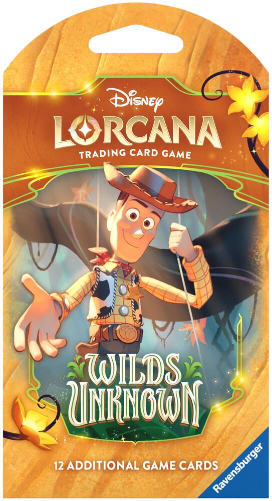 Ravensburger Disney Lorcana TCG: Wilds Unknown - Sleeved Booster Pack Individual - Ingles - Cherisaur Store