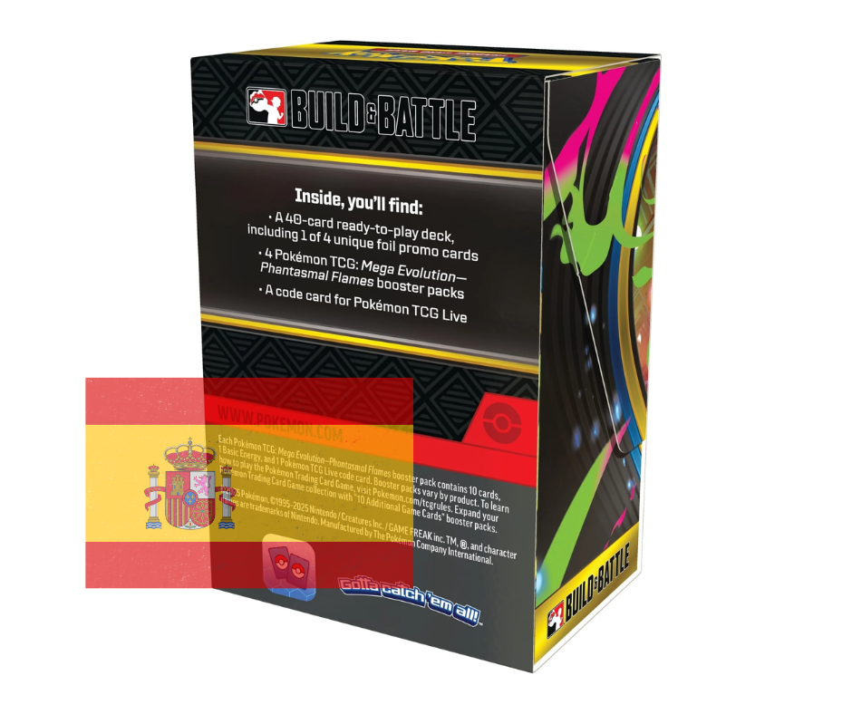 Pokémon JCC: Mega Evolución - Fuegos Fantasmales - Combina y Combate - Español - Cherisaur Store