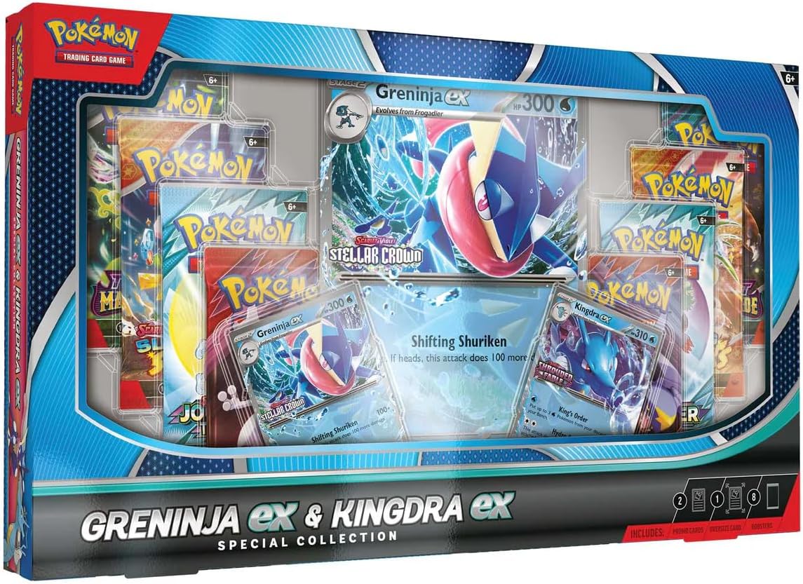 Pokémon TCG: Mega Evolution - Greninja EX & Kingdra EX - Special Collection - Inglés - Cherisaur Store