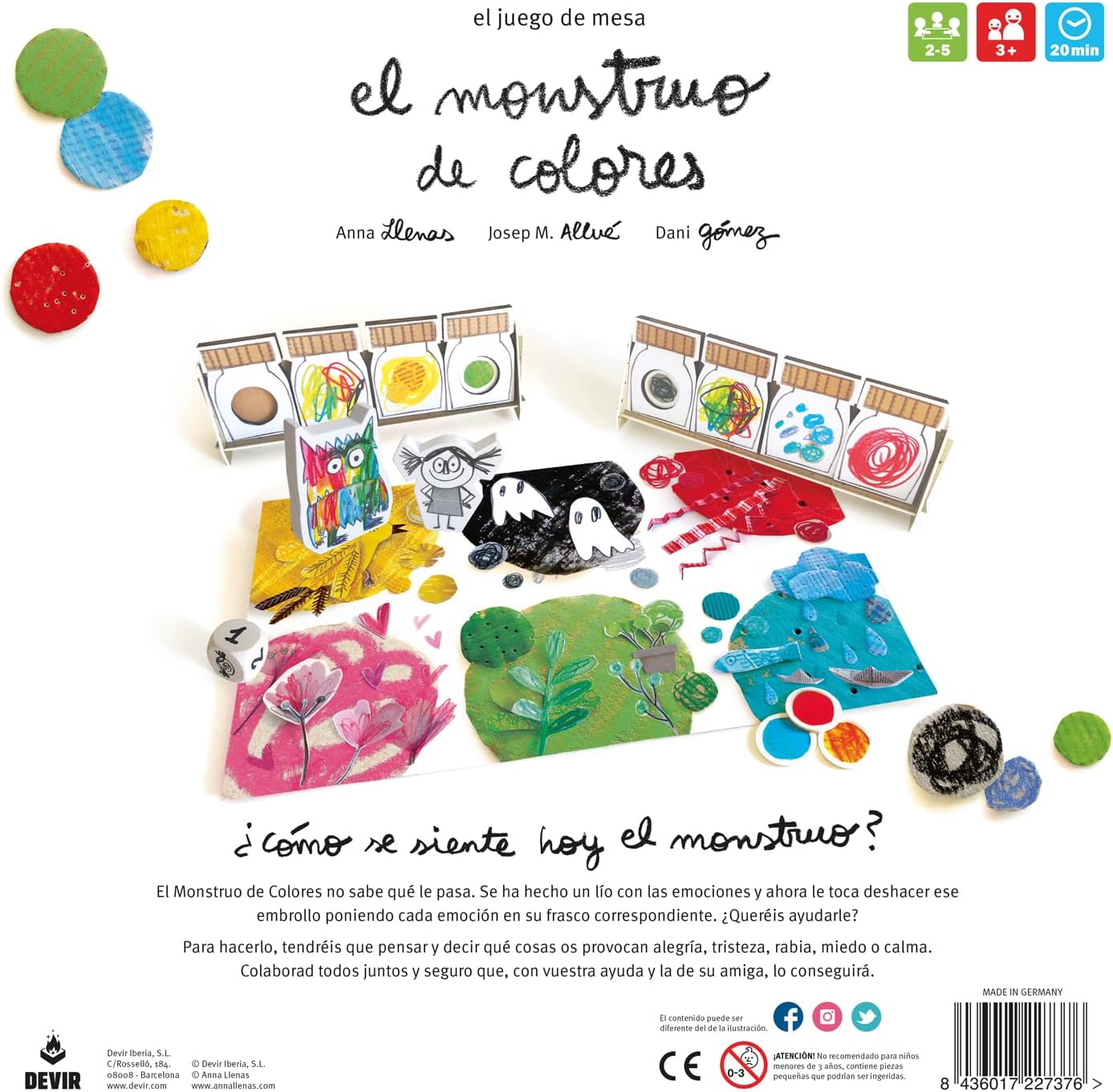 DEVIR - El Monstruo de Colores - Español - Cherisaur Store