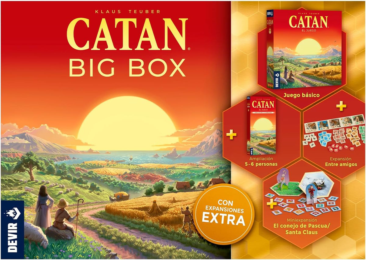 DEVIR - Catan El Juego Big Box - Español - Cherisaur Store