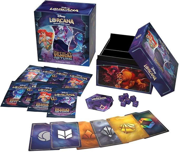 Ravensburger Lorcana TCG: Ursula's Return - Illumineer's Trove (8 sobres + accesorios) - Ingles - Cherisaur Store