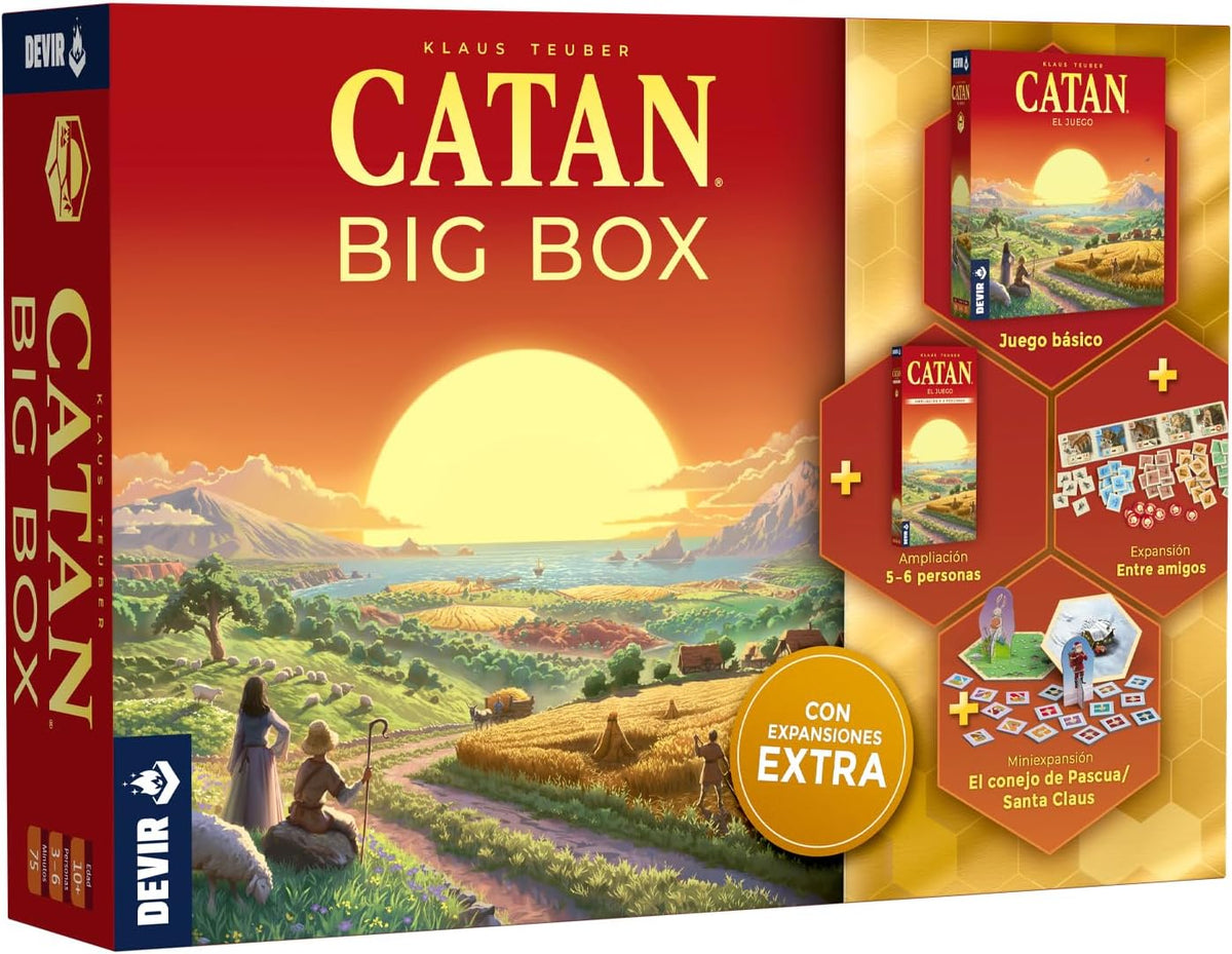 DEVIR - Catan El Juego Big Box - Español - Cherisaur Store