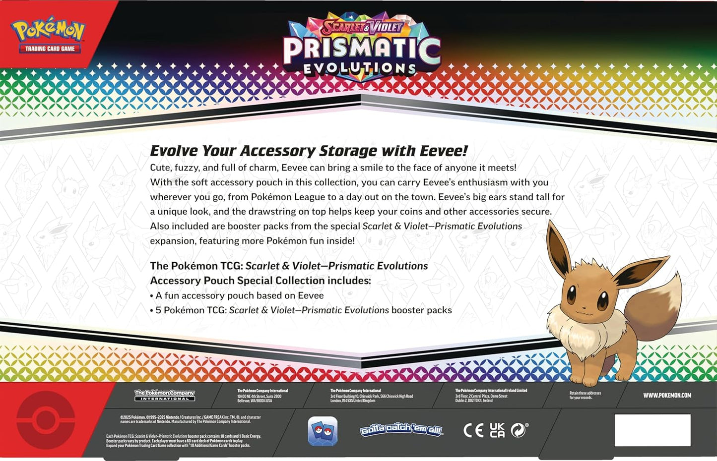 Pokémon TCG: Scarlet & Violet - Prismatic Evolutions Accessory Pouch Special Collection - Inglés - Cherisaur Store