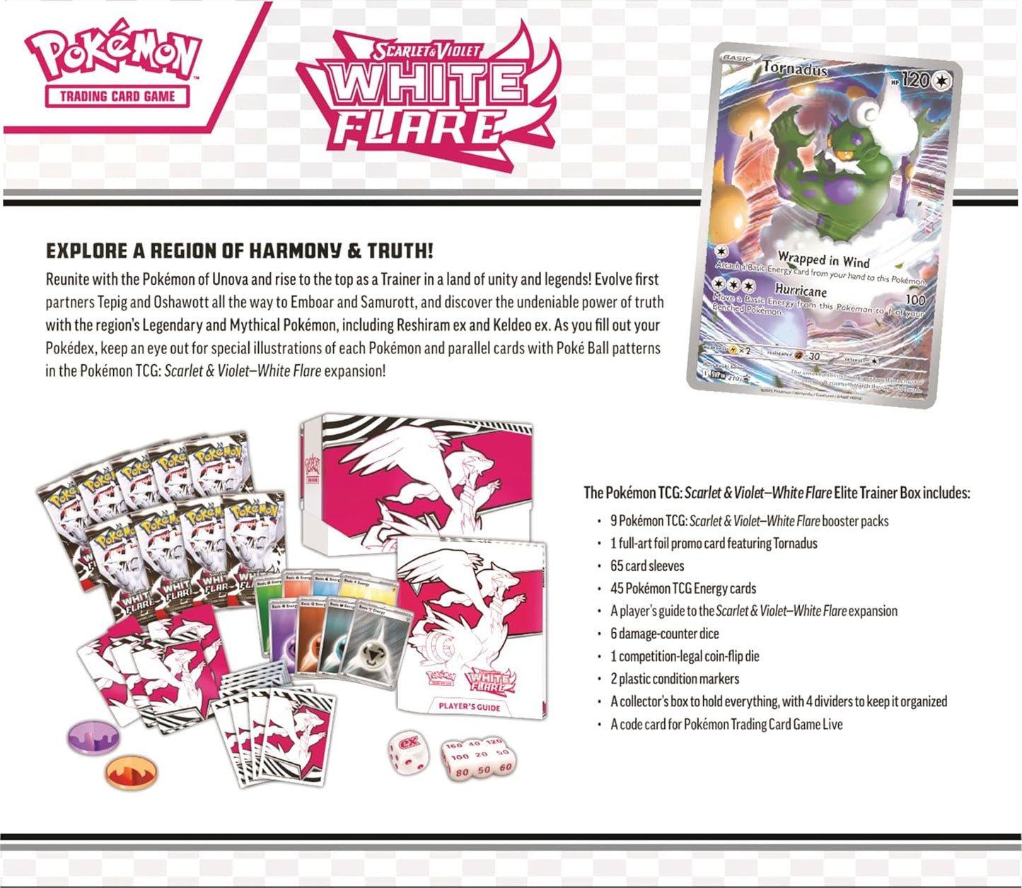 Pokémon TCG: Scarlet & Violet - White Flare - Elite Trainer Box - Inglés - Cherisaur Store