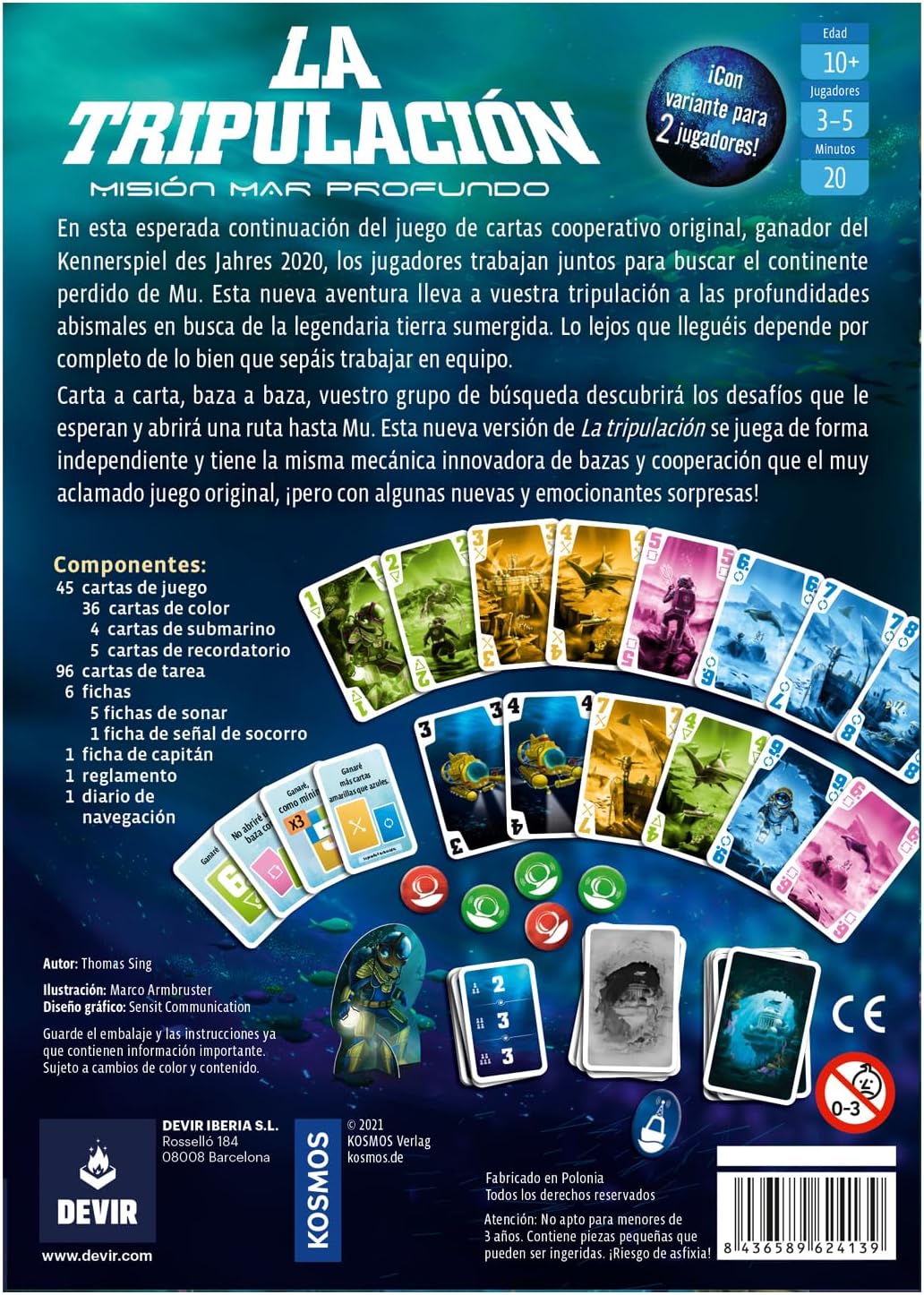 DEVIR - La Tripulación 2: Misión Mar Profundo - Juego de Mesa - Español - Cherisaur Store