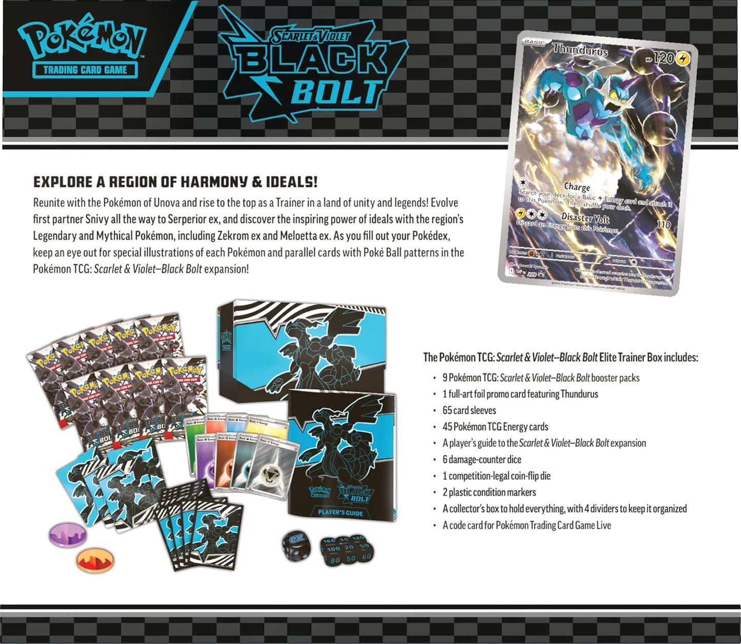 Pokémon TCG: Scarlet & Violet - Black Bolt - Elite Trainer Box - Inglés - Cherisaur Store