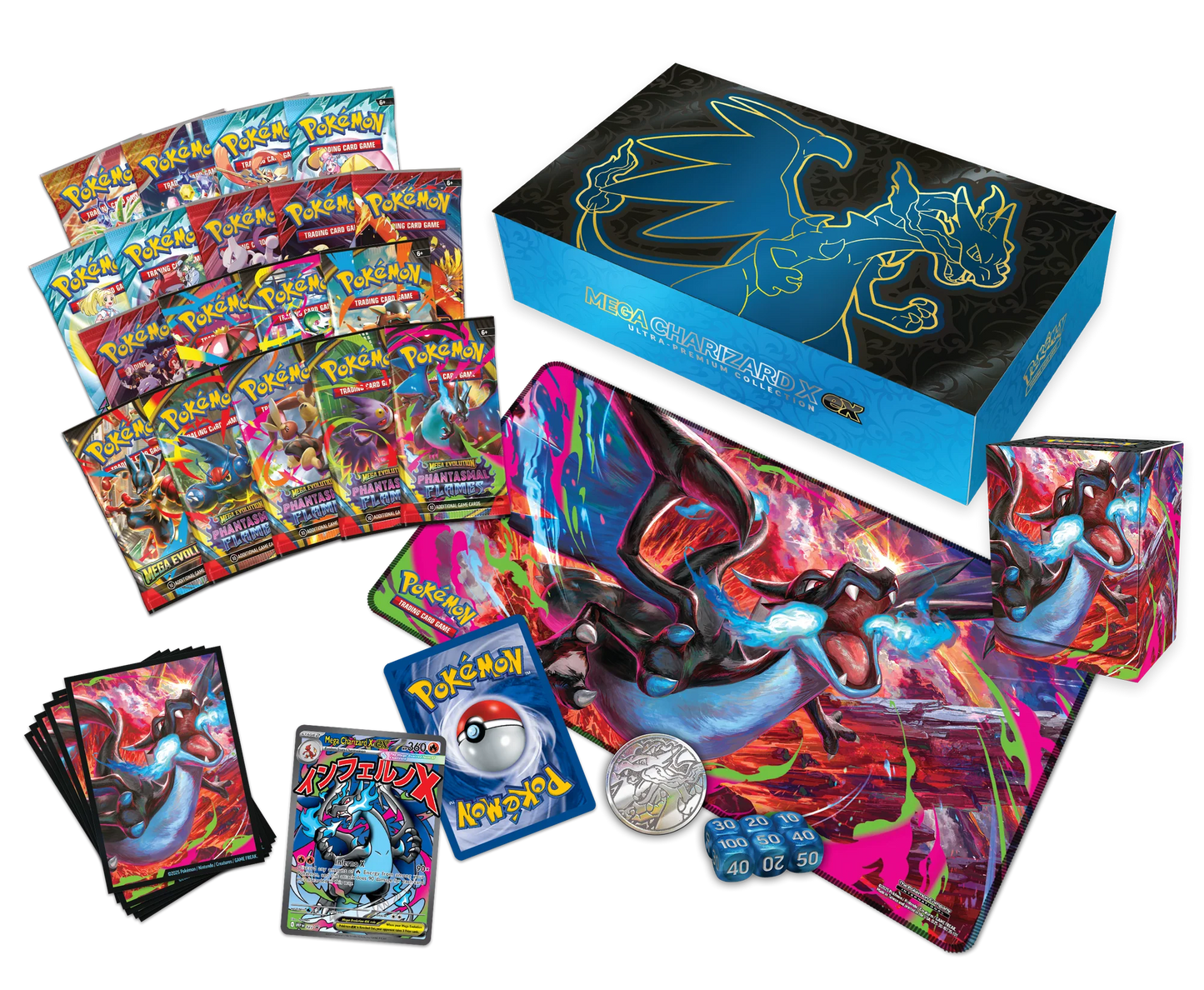 Pokémon TCG: Mega Evolution - Phantasmal Flames - Ultra Premium Collection - Inglés - Cherisaur Store