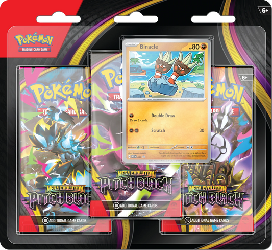Pokémon TCG: Mega Evolution - Pitch Black - Three-Booster Blister - Inglés - Cherisaur Store