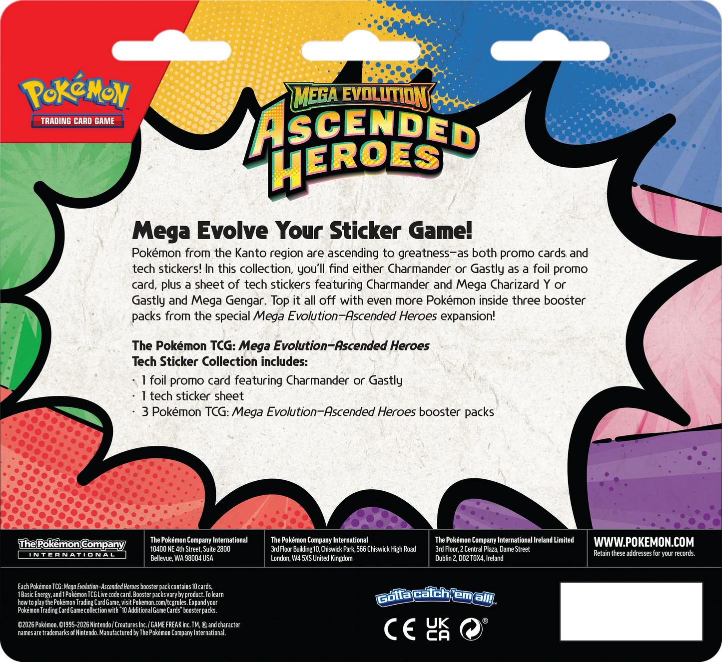 Pokémon TCG: Mega Evolution - Ascended Heroes - Sticker Collection - Inglés - Cherisaur Store