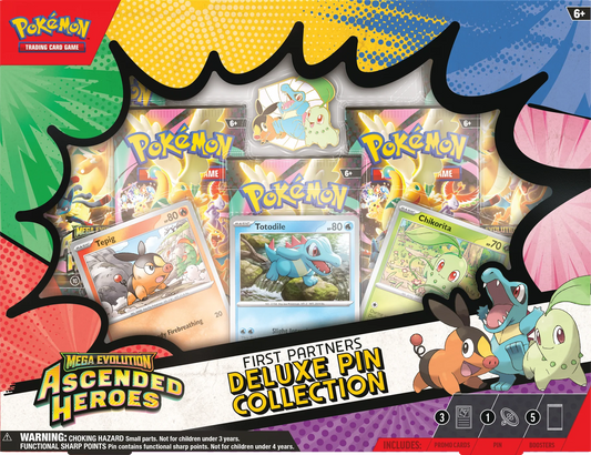 Pokémon TCG: Mega Evolution—Ascended Heroes First Partners Deluxe Pin Collection - Ingles - Cherisaur Store