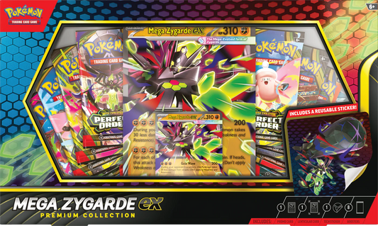 Pokémon TCG: Mega Evolution - Mega Zygarde EX - Premium Collection - Inglés - Cherisaur Store