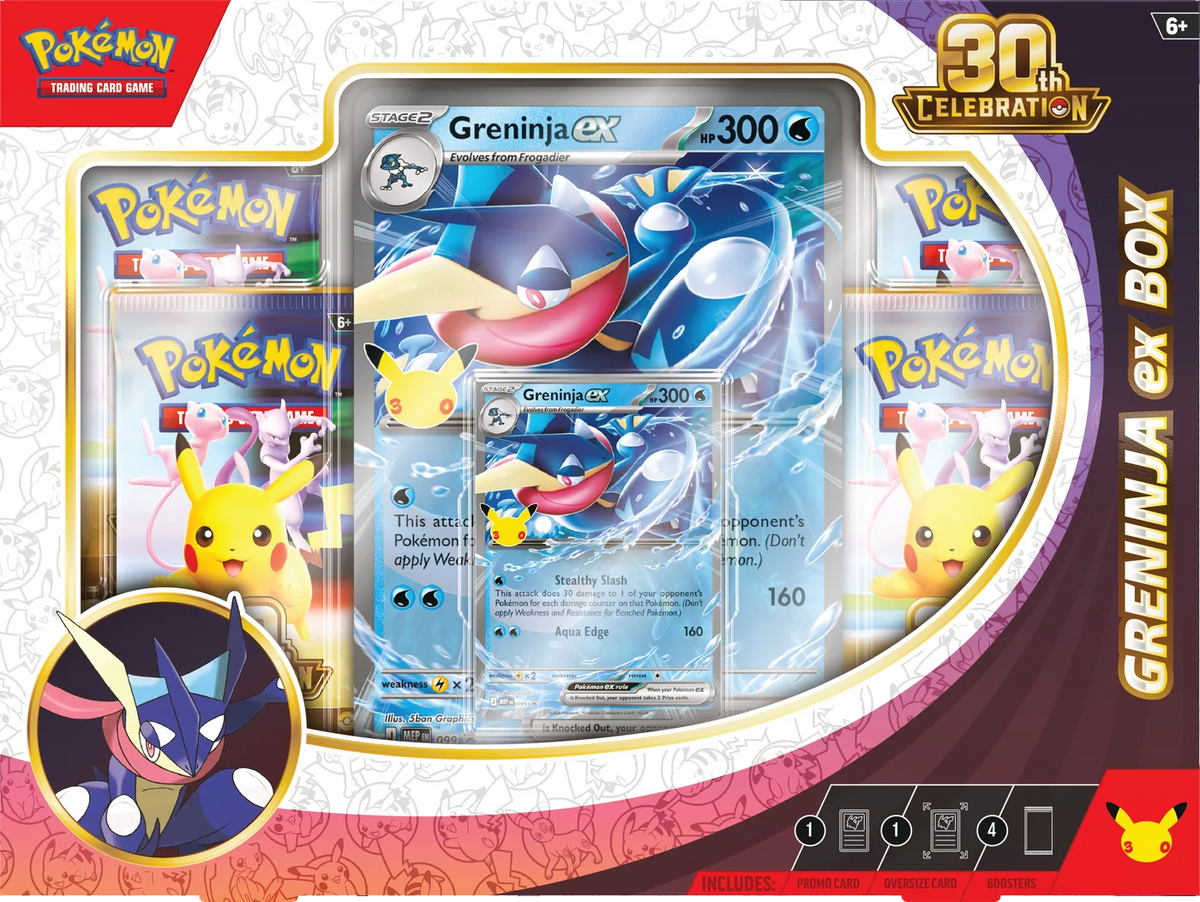Pokémon TCG: 30th Celebration - Sylveon ex Box & Greninja ex Box (Modelo Al Azar) - Ingles - Cherisaur Store