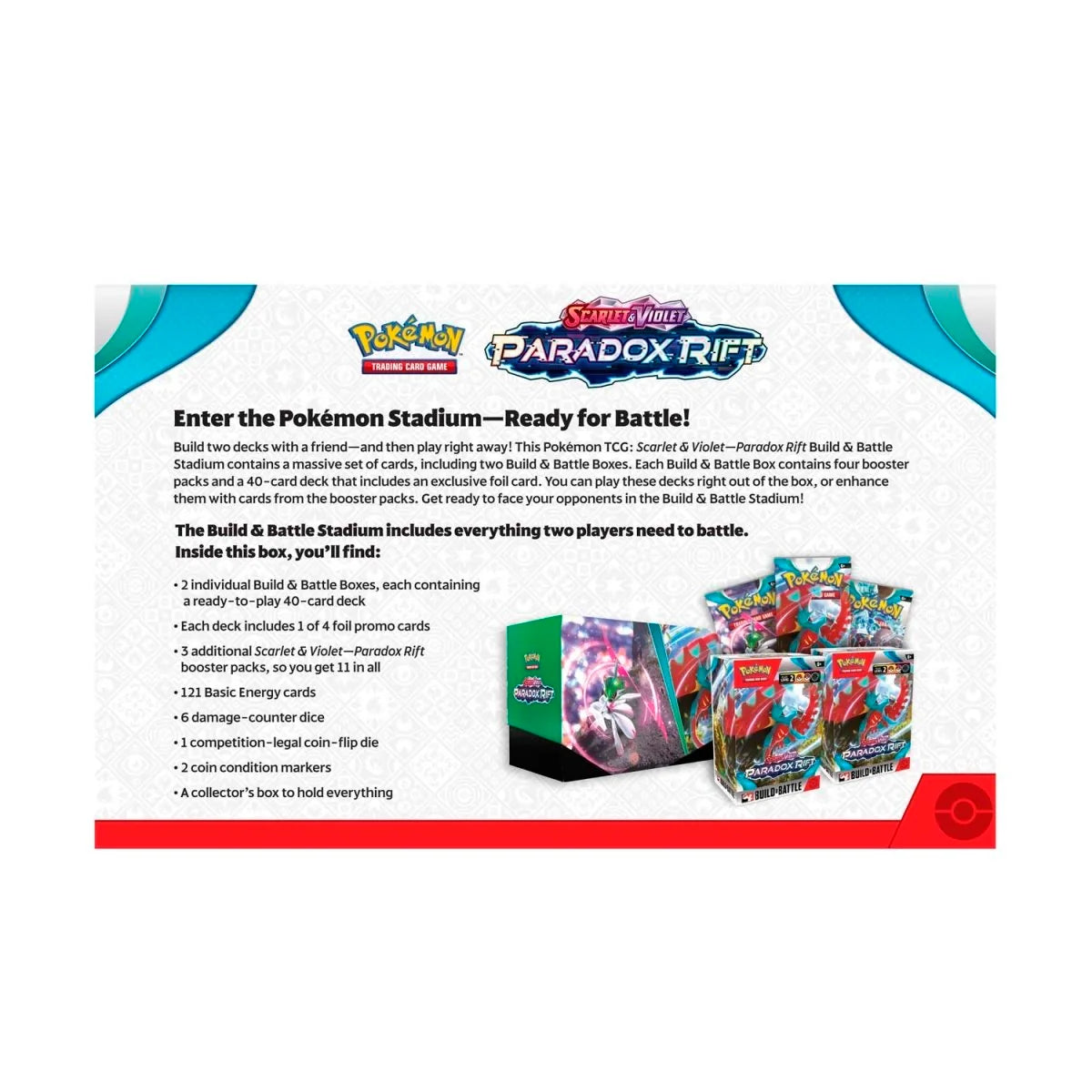 Pokémon JCC: Mega Evolución - Brecha Paradojica - Estadio Combina y Combate - Español - Cherisaur Store