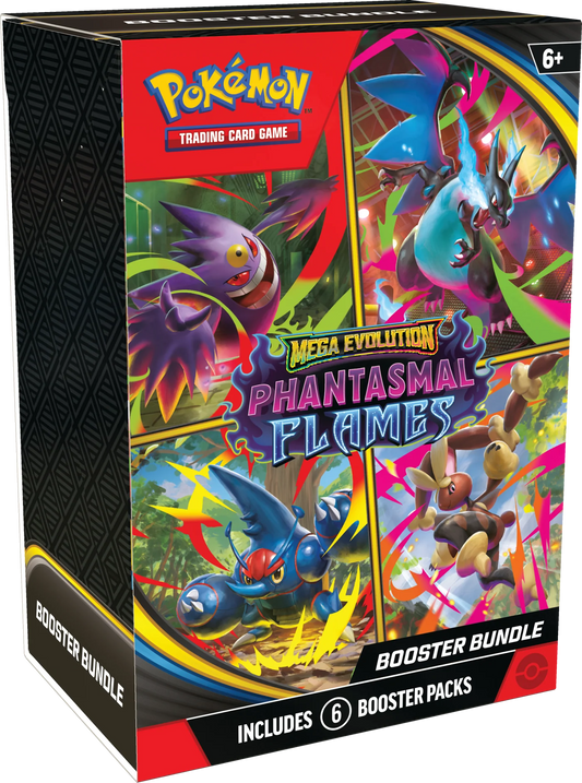Pokémon TCG: Mega Evolution - Phantasmal Flames - Bundle- Ingles - Cherisaur Store
