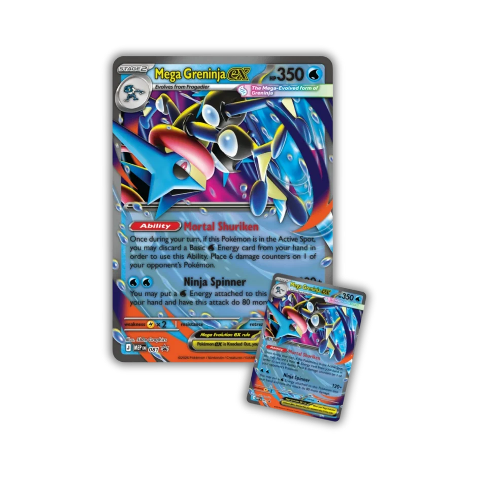 Pokémon TCG: Mega Evolution - Mega Greninja EX - Premium Collection - Ingles - Cherisaur Store