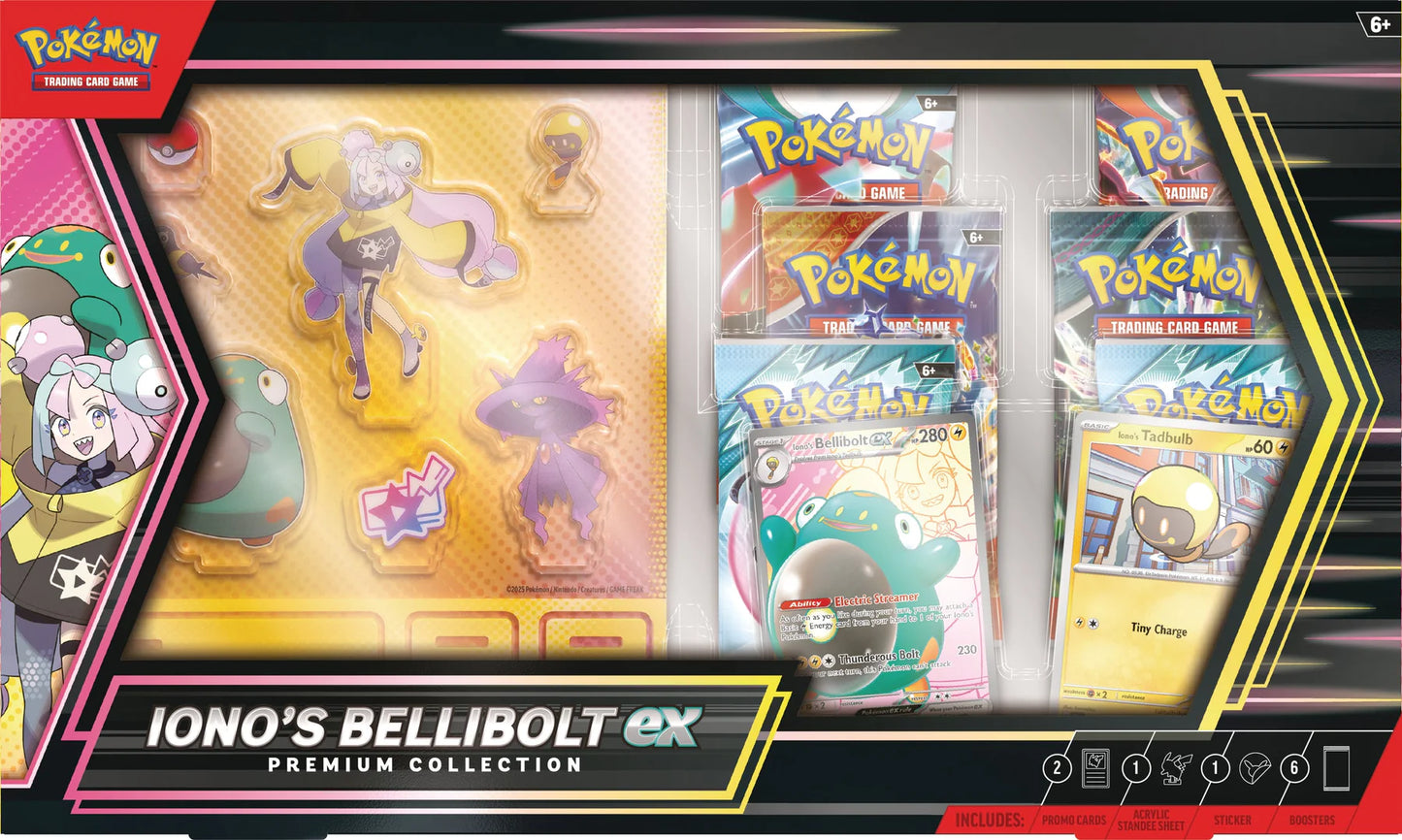Pokémon TCG: Scarlet & Violet - Iono's Bellibolt EX Premium Collection - Inglés - Cherisaur Store