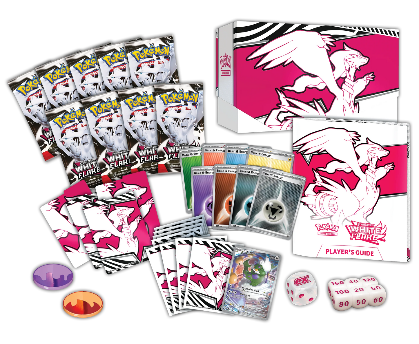 Pokémon TCG: Scarlet & Violet - White Flare - Elite Trainer Box - Inglés - Cherisaur Store
