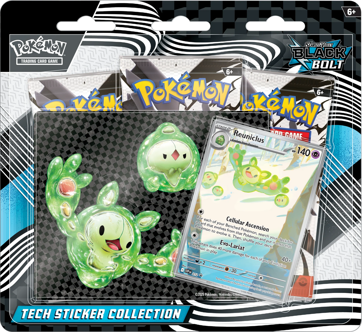 Pokémon TCG: Scarlet & Violet - Black Bolt & White Flare - Tech Sticker Collection Reuniclus - Inglés - Cherisaur Store