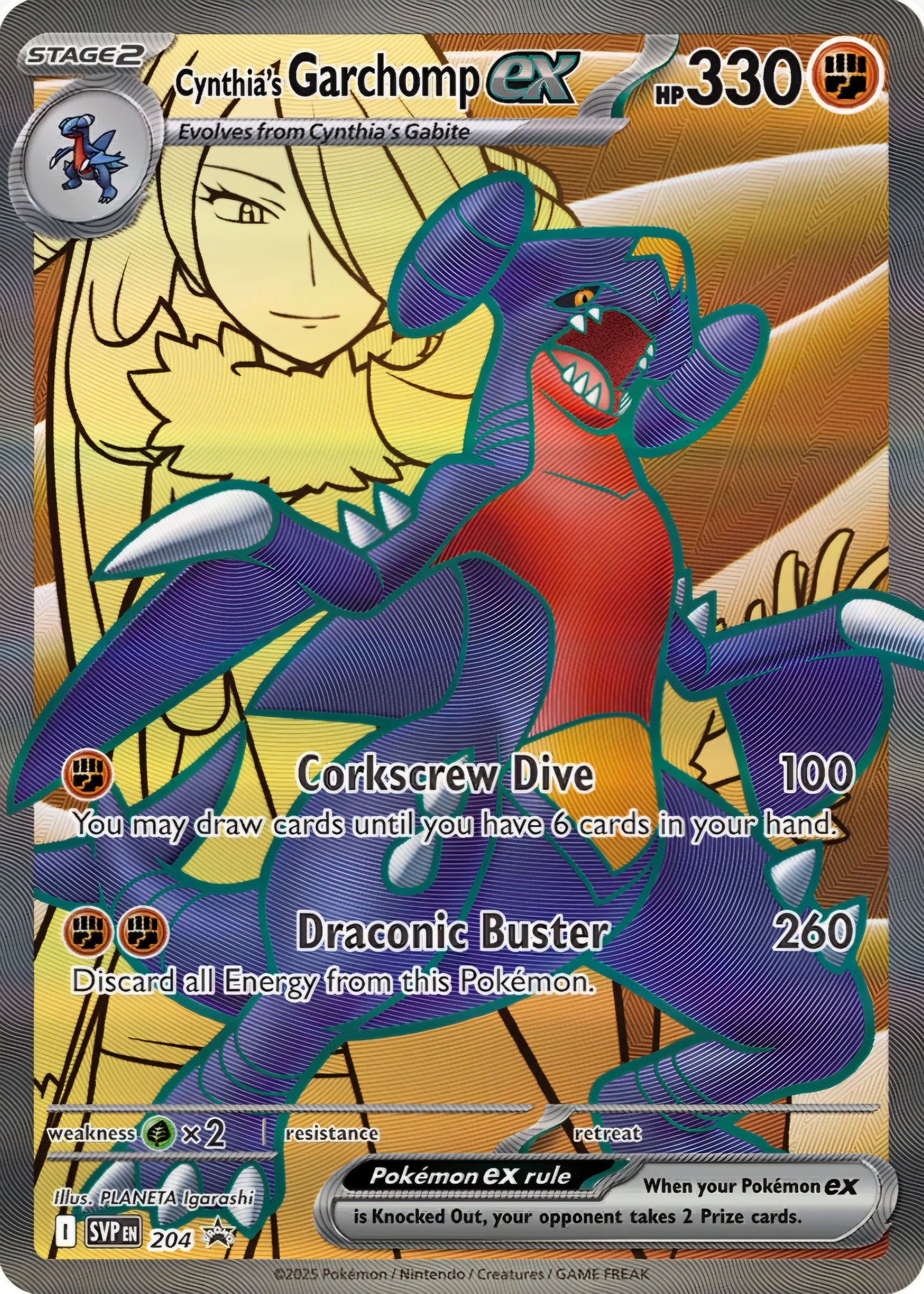 Pokémon TCG: Scarlet & Violet - Cynthia's Garchomp EX Premium Collection - Inglés - Cherisaur Store