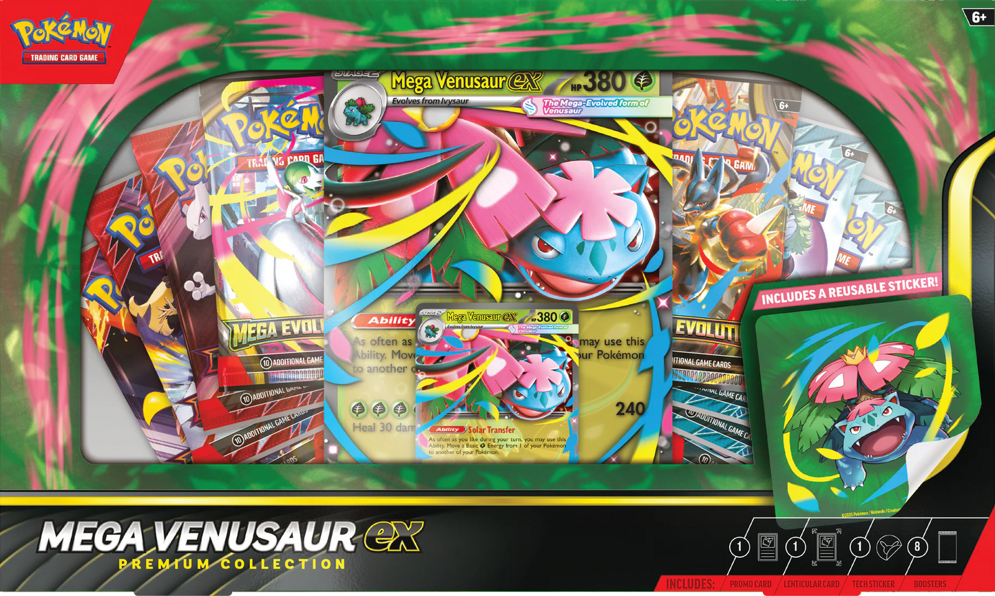 Pokémon TCG: Mega Venusaur EX - Premium Collection - Inglés - Cherisaur Store