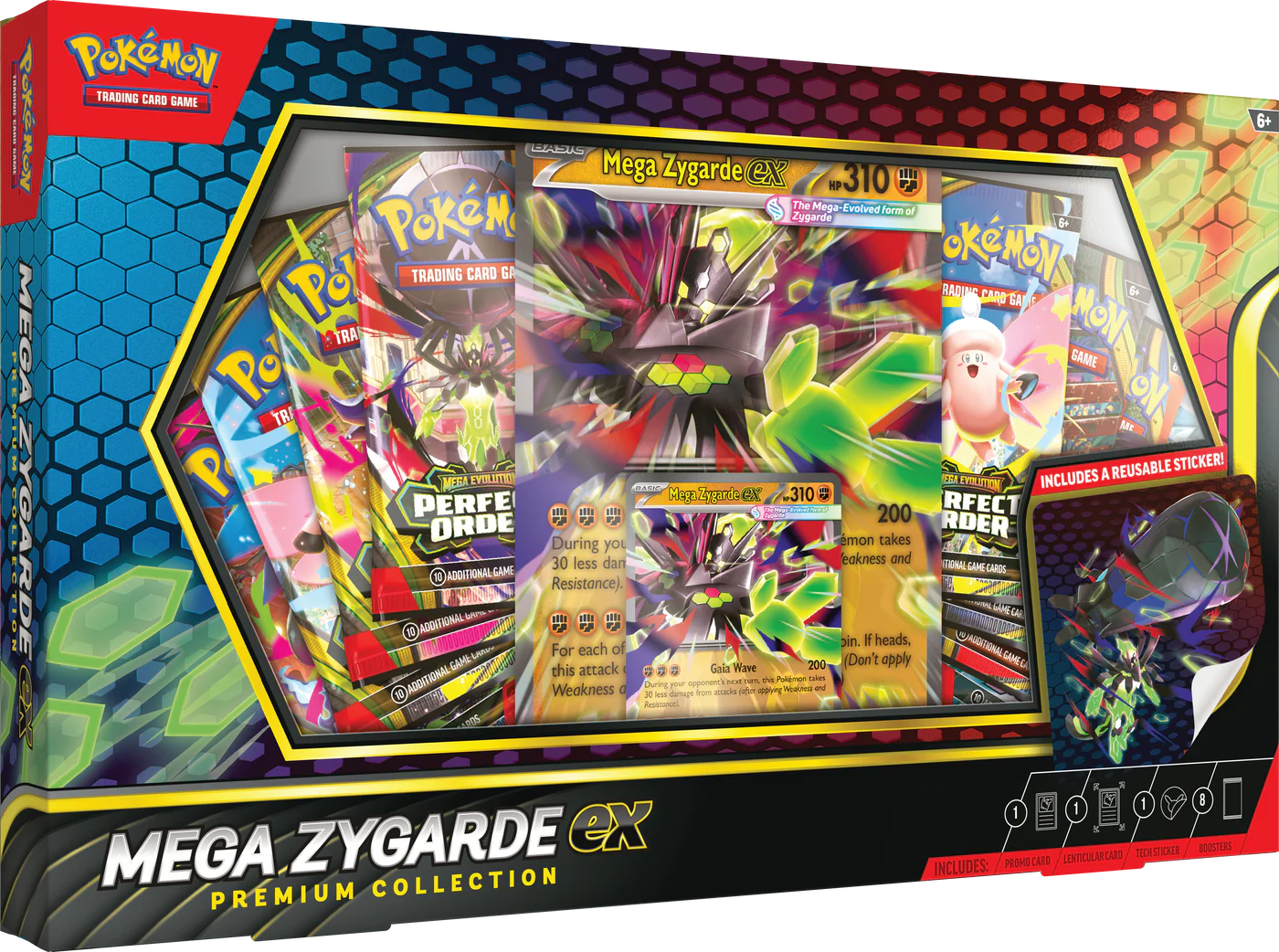 Pokémon TCG: Mega Evolution - Mega Zygarde EX - Premium Collection - Inglés - Cherisaur Store